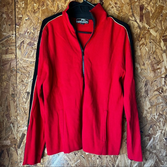 Lauren Ralph Lauren Jackets & Blazers - Lauren Ralph Lauren full zip sweatshirt red/gold womens XL